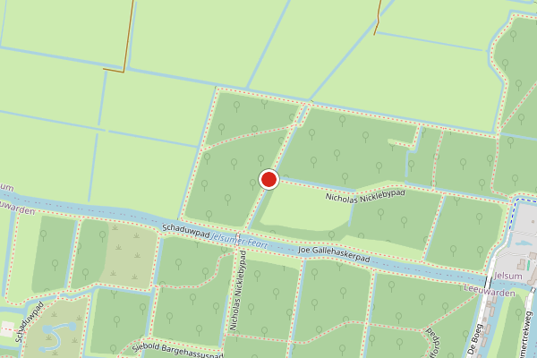 Brandweer-melding op Joe Gallehaskerpad, Jelsum op 5 augustus, kaart-overzicht