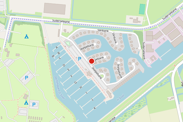 Brandweer-melding op Skelpebank, Workum op 5 augustus, kaart-overzicht