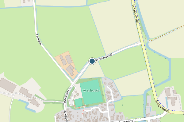 Politie-melding op Ternaarderwei, Hantum op 6 augustus, kaart-overzicht