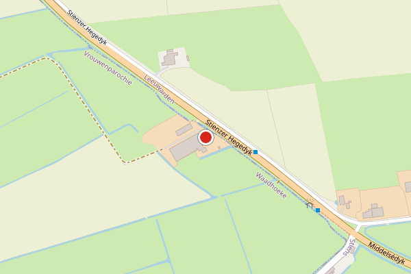 Brandweer-melding op Stienzer Hegedyk, Vrouwenparochie op 7 augustus, kaart-overzicht