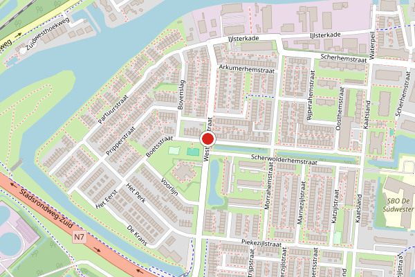 Brandweer-melding op Westhemstraat, Sneek op 7 augustus, kaart-overzicht