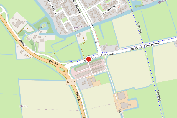 Brandweer-melding op Menno van Coehoornwei, Britsum op 31 mei, kaart-overzicht