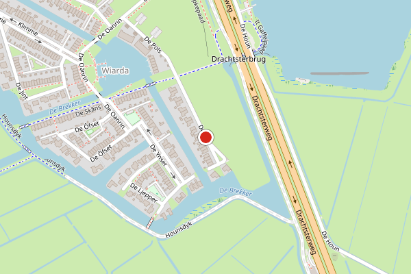Brandweer-melding op De Pols, Leeuwarden op 30 mei, kaart-overzicht