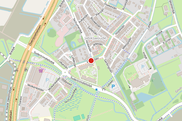 Brandweer-melding op Jabikshof Hoyteslan, Goutum op 28 mei, kaart-overzicht