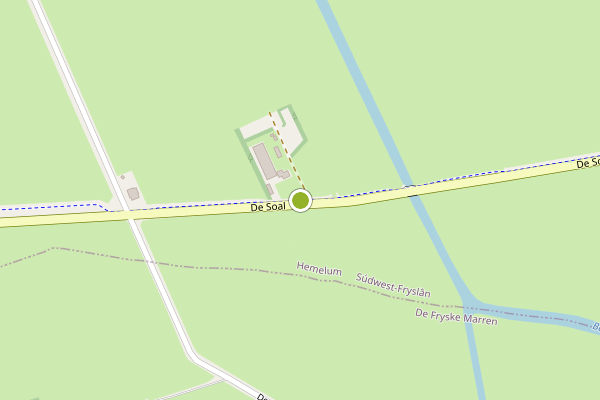 Ambulance-melding op De Soal, Hemelum op 30 mei, kaart-overzicht