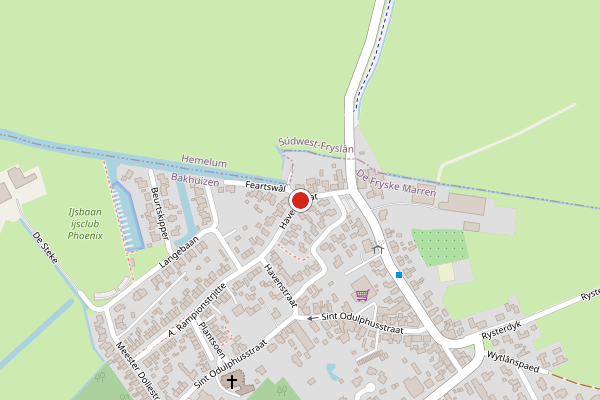 Brandweer-melding op Havenstraat, Bakhuizen op 27 mei, kaart-overzicht