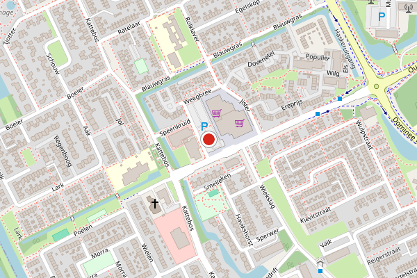Brandweer-melding op Jisterplein, Heerenveen op 30 mei, kaart-overzicht