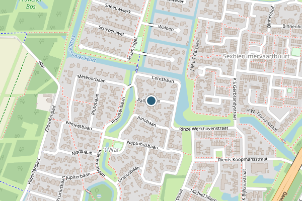 Politie-melding op Pallasbaan, Franeker op 30 mei, kaart-overzicht