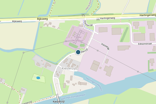 Politie-melding op Kiesterzijl, Franeker op 25 mei, kaart-overzicht