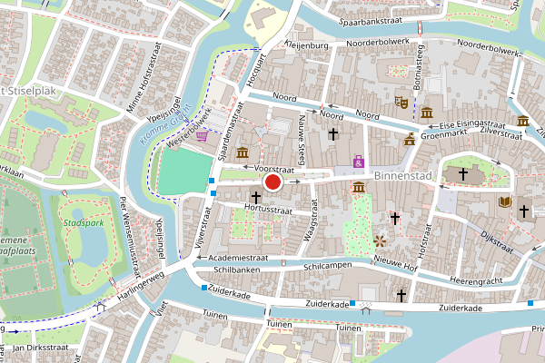 Brandweer-melding op Voorstraat, Franeker op 21 mei, kaart-overzicht