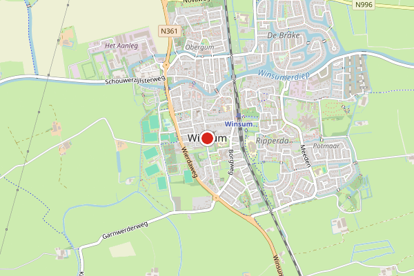 Brandweer-melding op Koaidyk, Winsum FR op 14 mei, kaart-overzicht