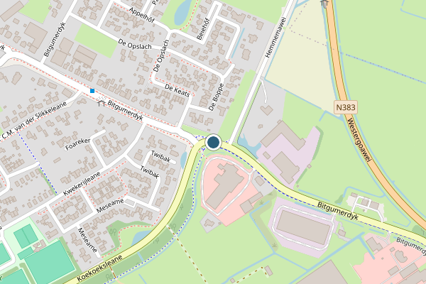 Politie-melding op Marsum Bitgumerdyk op 14 mei, kaart-overzicht