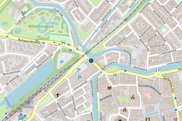 Politie-melding op Parkstraat, Sneek op 12 mei, kaart-overzicht