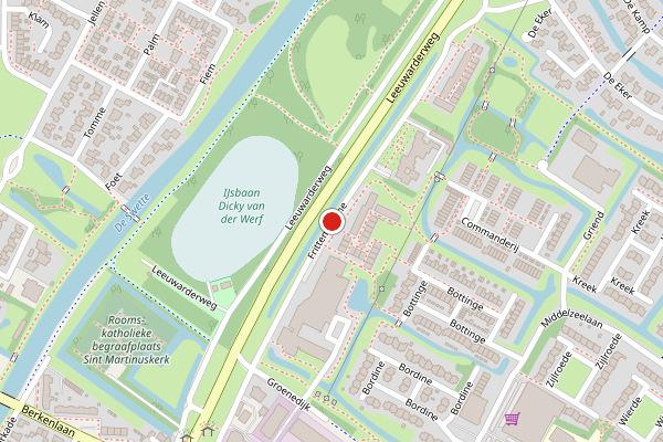Brandweer-melding op Frittemaleane, Sneek op 5 mei, kaart-overzicht
