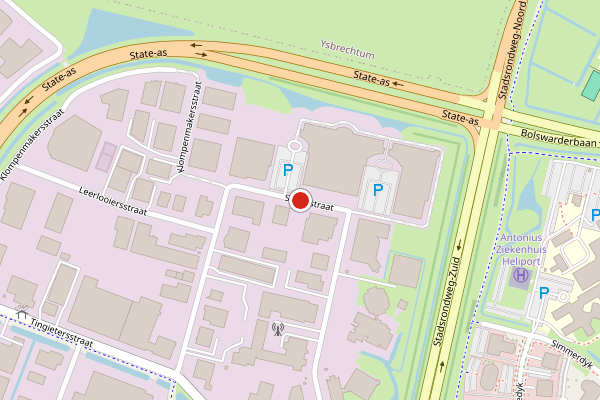 Brandweer-melding op Smidsstraat, Sneek op 5 mei, kaart-overzicht