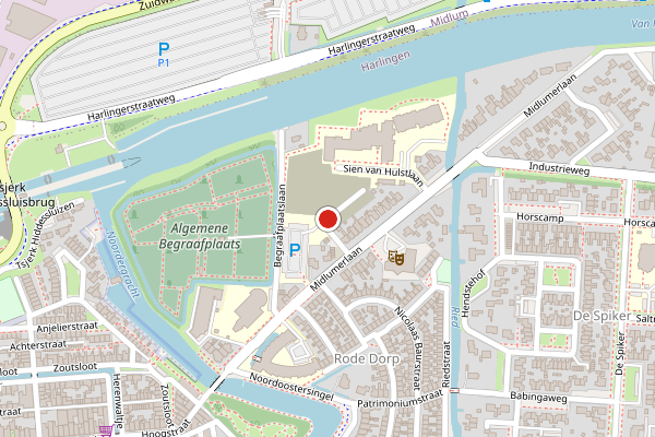 Brandweer-melding op Sien van Hulstlaan, Harlingen op 31 mei, kaart-overzicht