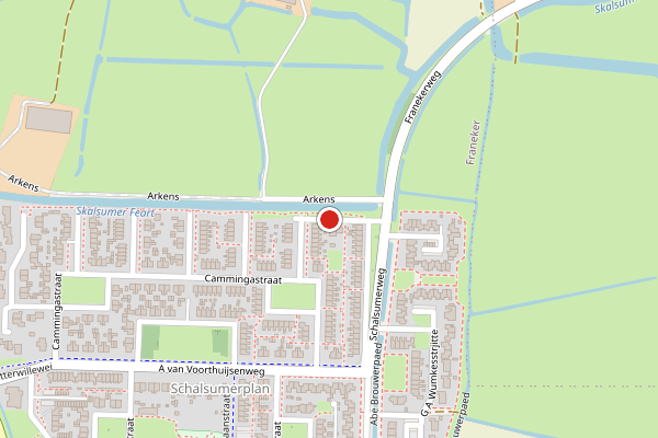 Brandweer-melding op Waling Dijkstrastrjitte, Franeker op 11 mei, kaart-overzicht