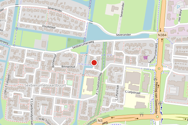 Brandweer-melding op J A W Burgerstraat, Franeker op 18 maart, kaart-overzicht