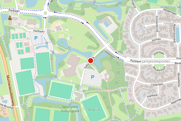 Brandweer-melding op Tolhuispark, Dokkum op 10 april, kaart-overzicht