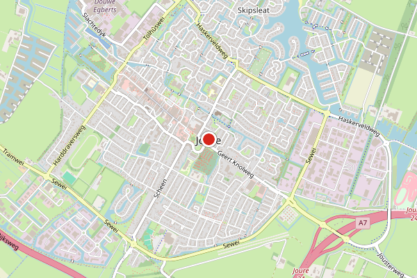 Brandweer-melding op Prof Titus Brandsmaweg, Joure op 15 mei, kaart-overzicht