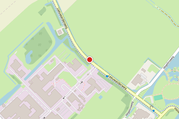 Brandweer-melding op Leeuwarderweg, Joure op 17 februari, kaart-overzicht