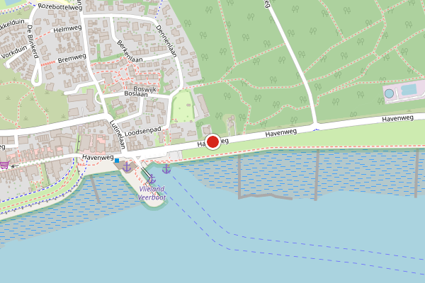 Brandweer-melding op Havenweg, Vlieland op 25 mei, kaart-overzicht