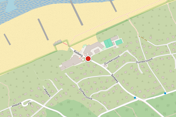 Brandweer-melding op Badweg, Vlieland op 16 maart, kaart-overzicht