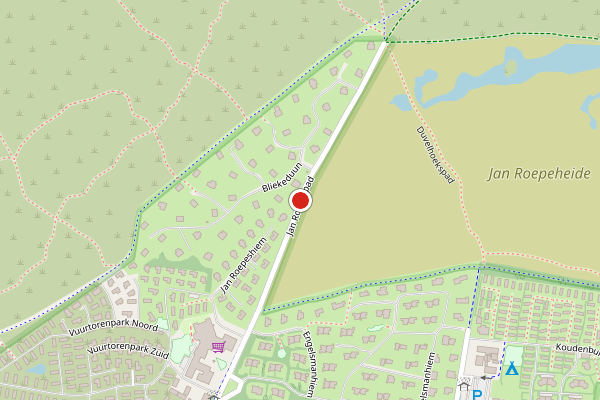 Brandweer-melding op Jan Roepespad, Hollum op 17 februari, kaart-overzicht