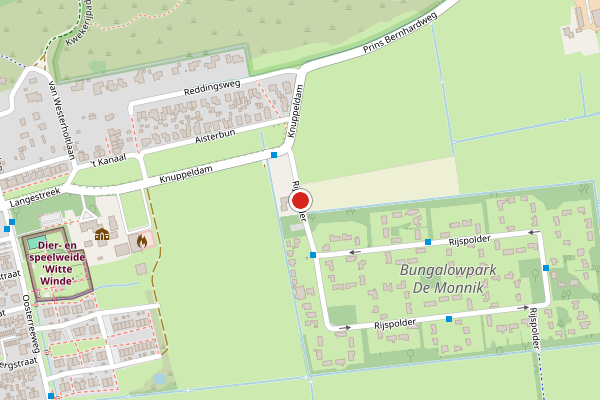 Brandweer-melding op Rijspolder, Schiermonnikoog op 21 april, kaart-overzicht