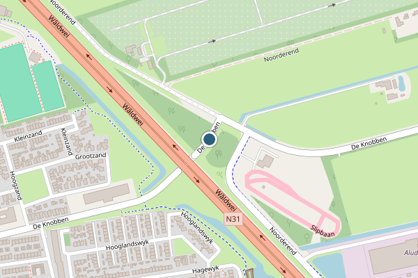 Politie-melding op De Knobben, Drachtstercompagnie op 2 juni, kaart-overzicht