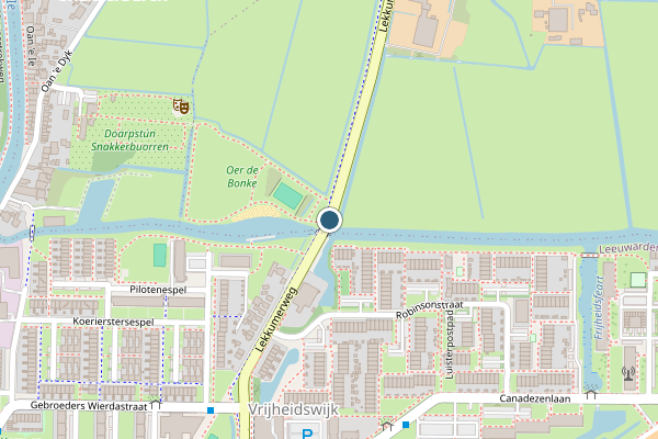 Politie-melding op Lekkumerweg, Lekkum op 5 juni, kaart-overzicht