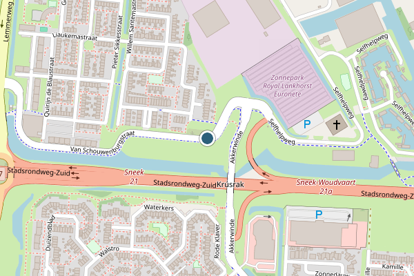 Politie-melding op van Schouwenburgstraat, Sneek op 5 juni, kaart-overzicht