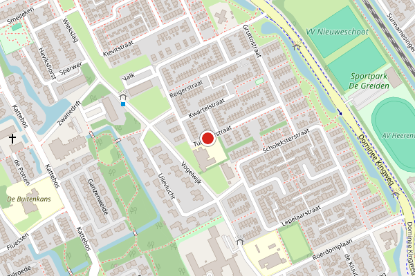 Brandweer-melding op Tureluurstraat, Heerenveen op 5 juni, kaart-overzicht