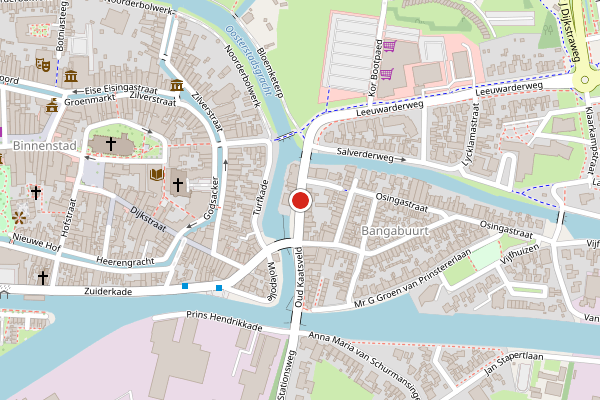Brandweer-melding op Oud Kaatsveld, Franeker op 6 juni, kaart-overzicht