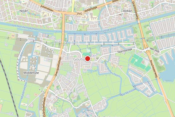 Brandweer-melding op Goutum op 9 juni, kaart-overzicht