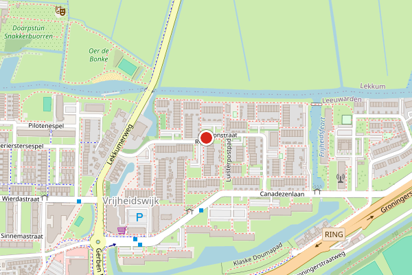Brandweer-melding op Robinsonstraat, Leeuwarden op 9 juni, kaart-overzicht