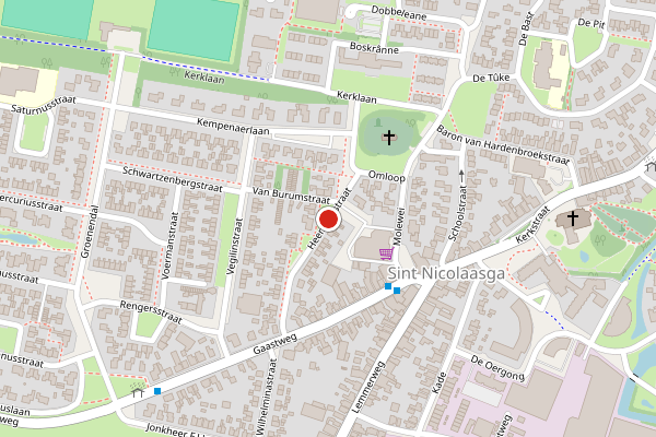 Brandweer-melding op Heemstrastraat, Sint Nicolaasga op 9 juni, kaart-overzicht