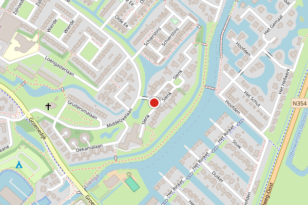 Brandweer-melding op Slenk, Sneek op 15 juni, kaart-overzicht