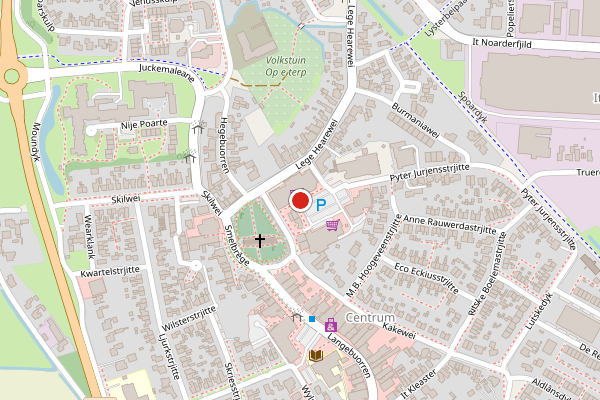 Brandweer-melding op St. Vitusplein, Stiens op 18 juni, kaart-overzicht