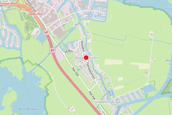 Brandweer-melding op Oppenhuizen op 19 juni, kaart-overzicht