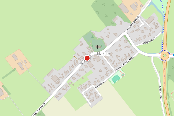 Brandweer-melding op Stinsenwei, Harich op 20 juni, kaart-overzicht