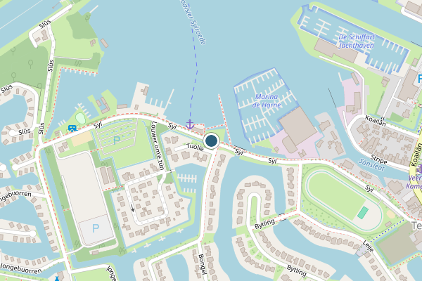 Politie-melding op Syl, Terherne op 19 juni, kaart-overzicht
