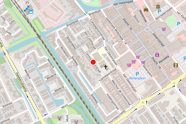 Brandweer-melding op Commandeurstraat, Heerenveen op 20 juni, kaart-overzicht