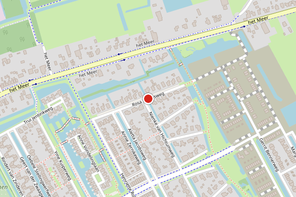 Brandweer-melding op Rosa Manusweg, Heerenveen op 20 juni, kaart-overzicht