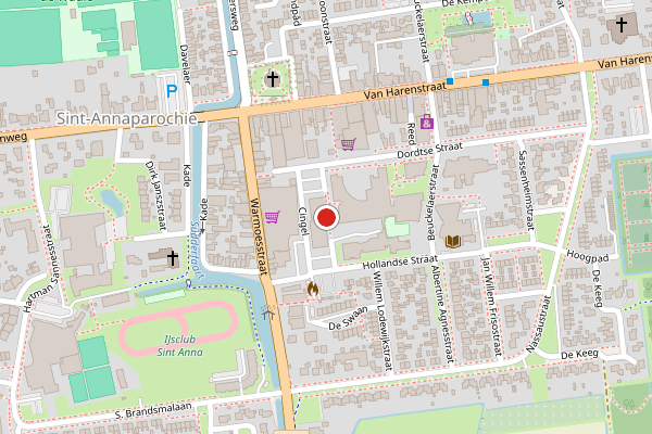 Brandweer-melding op Wassenaarstraat, St.-Annaparochie op 20 juni, kaart-overzicht