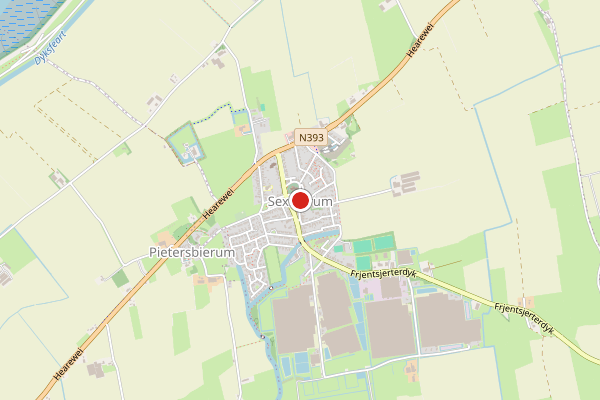Brandweer-melding op Waltaleane, Sexbierum op 19 juni, kaart-overzicht