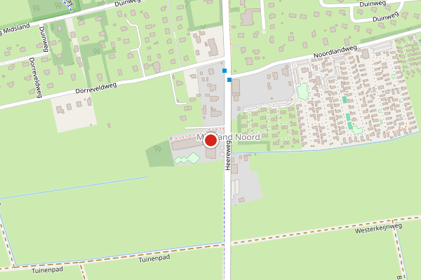 Brandweer-melding op Heereweg, Midsland op 20 juni, kaart-overzicht