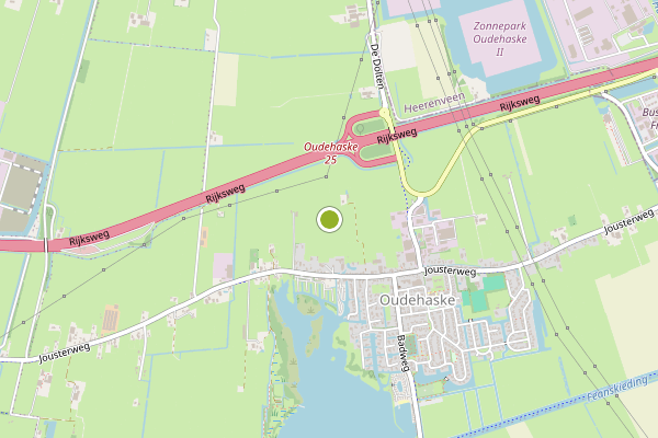 Ambulance-melding op Oudehaske op 20 juni, kaart-overzicht
