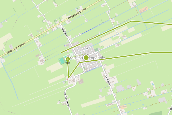 Ambulance-melding op Drachtstercompagnie op 20 juni, kaart-overzicht