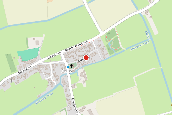 Brandweer-melding op Kerkstraat, Peins op 21 juni, kaart-overzicht